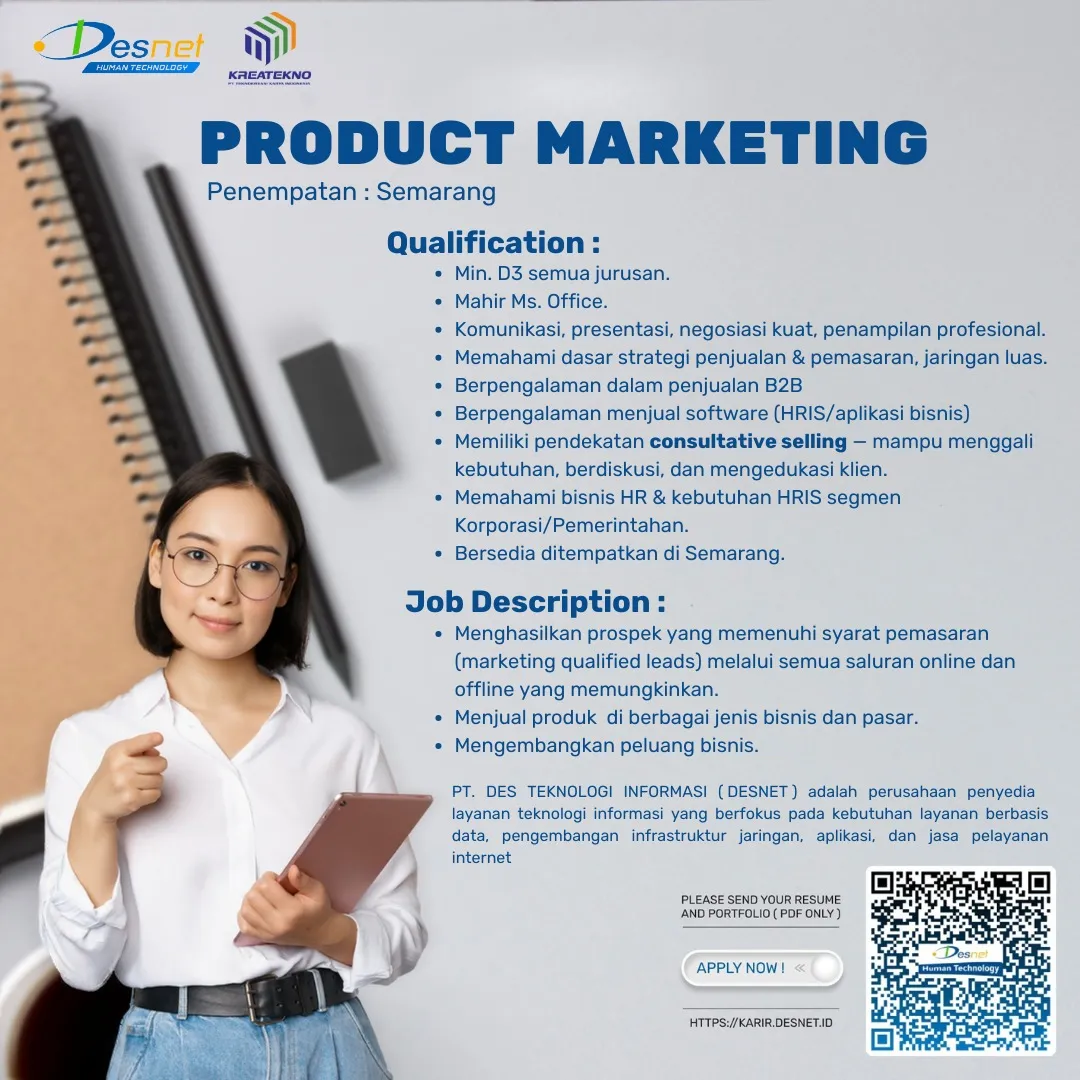 Brosur Lowongan Lowongan Product Marketing